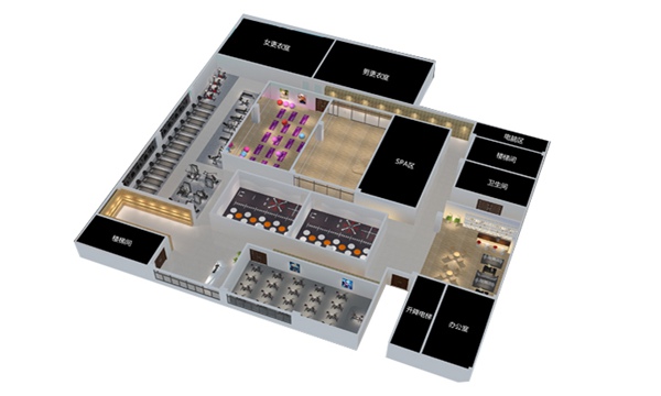 1700平方健身房配置方案-广西多宝电竞体育健身器材有限公司