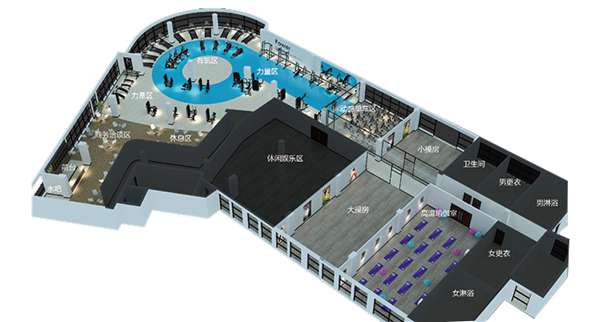 1500平方健身房配置方案-广西多宝电竞体育健身器材有限公司