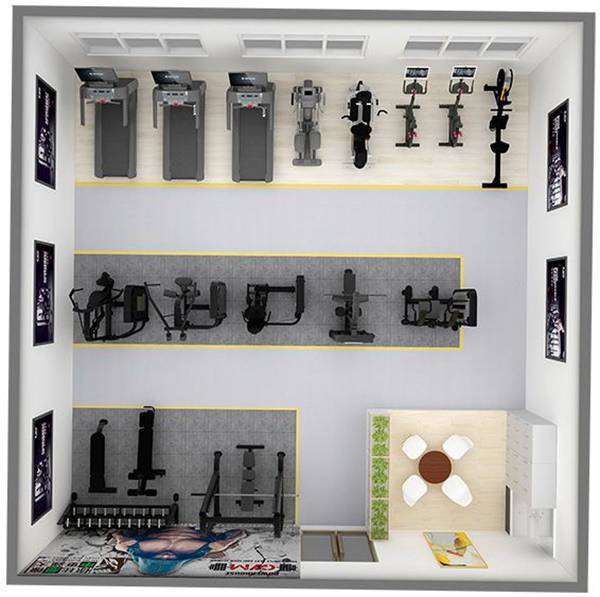 100平方健身房配置方案-广西多宝电竞体育健身器材有限公司 100平方健身房配置方案-广西多宝电竞体育健身器材有限公司