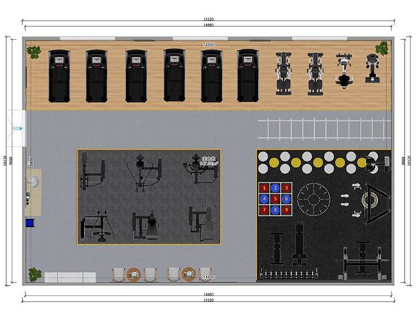 120平方健身房配置方案-广西多宝电竞体育健身器材有限公司 120平方健身房配置方案-广西多宝电竞体育健身器材有限公司