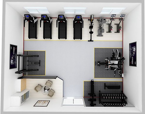80平方健身房配置方案-广西多宝电竞体育健身器材有限公司 80平方健身房配置方案-广西多宝电竞体育健身器材有限公司